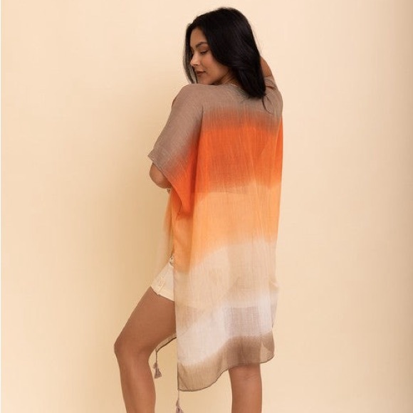 #96 Peachy Gradient Kimono - Picture 2 of 3